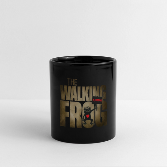 „THE WALKING FROG Tasse – Cartoon-Frosch mit ANTIFA Label und Herzsymbol“
