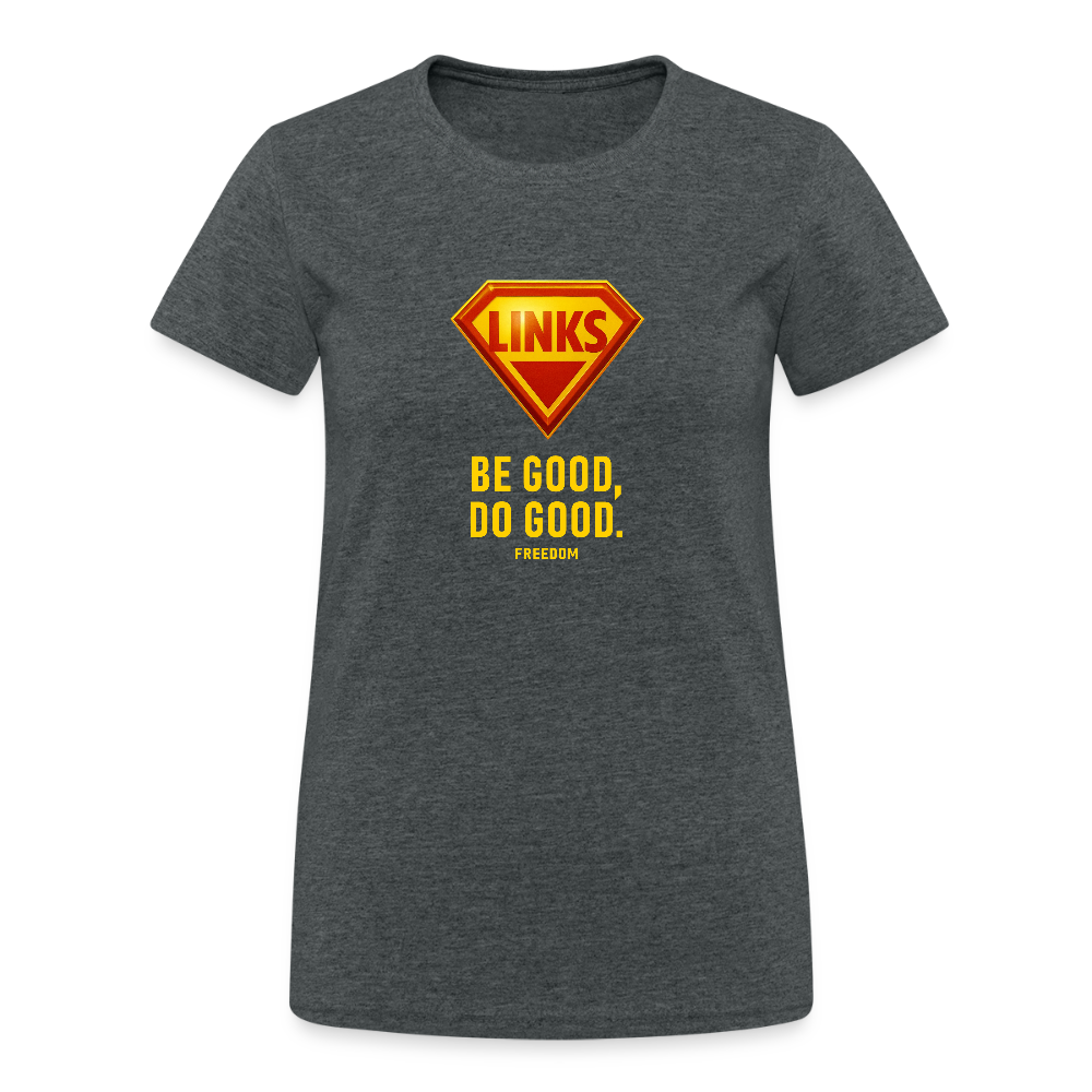 Women’s Gildan Heavy T-Shirt Peace Not War - Dunkelgrau meliert