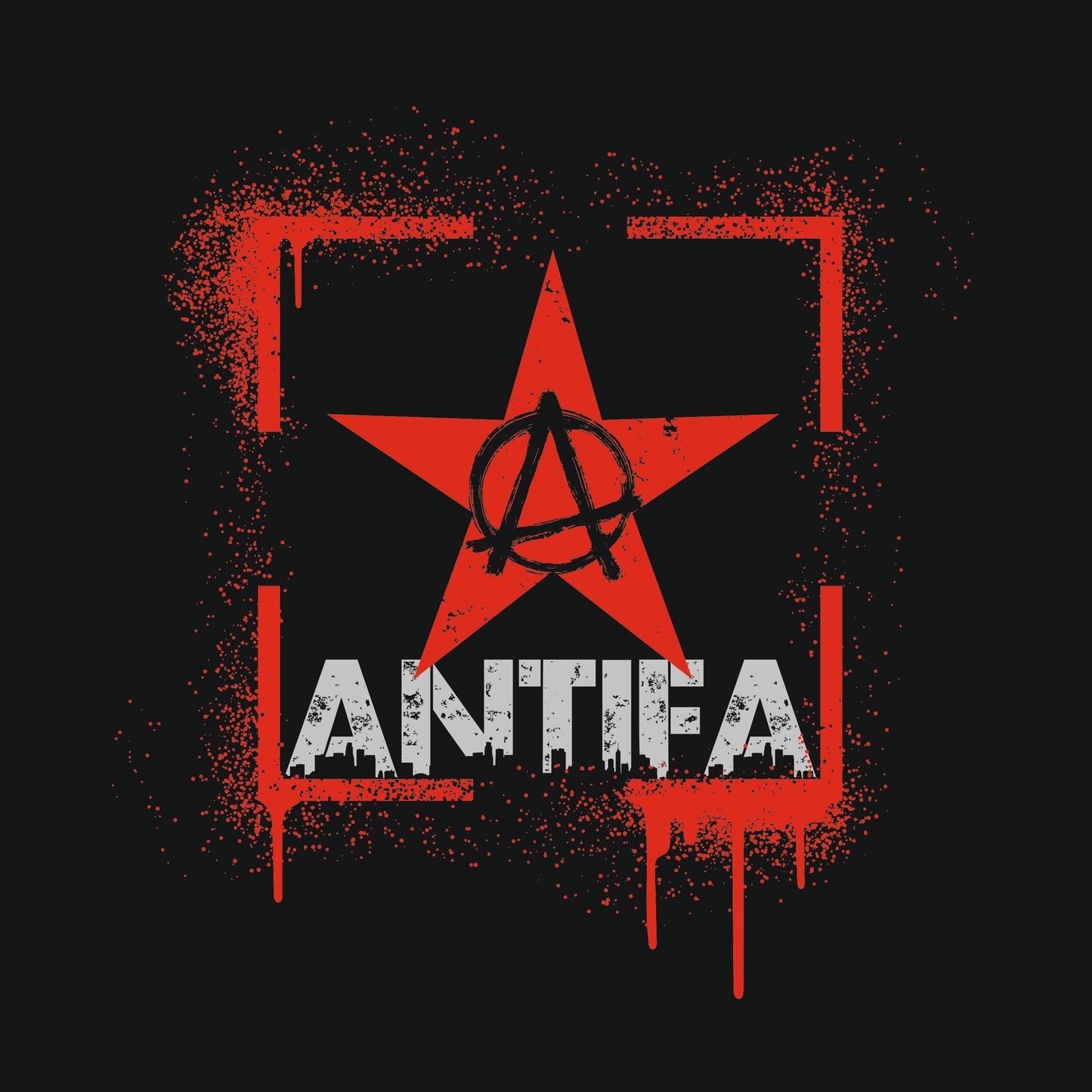 T-Shirt Jack & Jones "ANTIFA" bedruckt mittels hochwertigem Siebdruck - Das kreative Statement