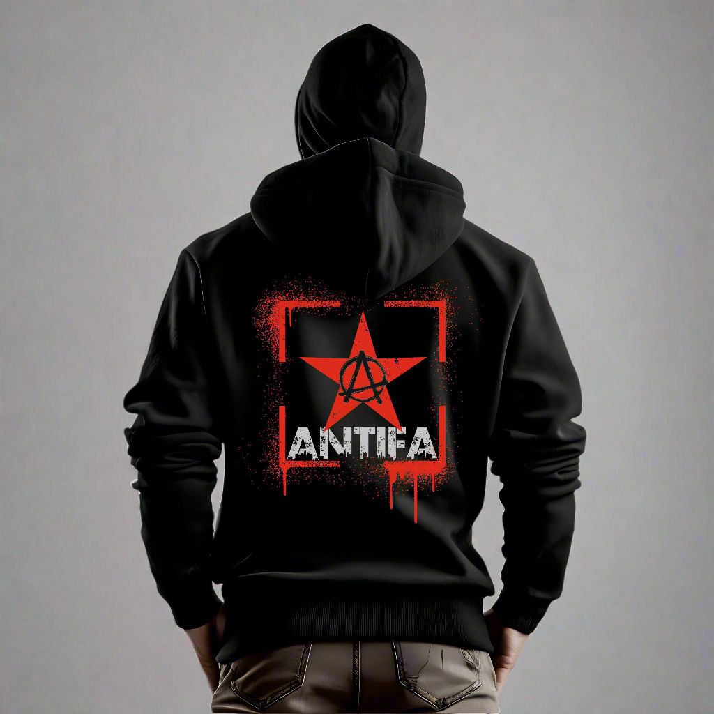 Hoodie "ANTIFA" bedruckt mittels hochwertigem Siebdruck - Das kreative Statement
