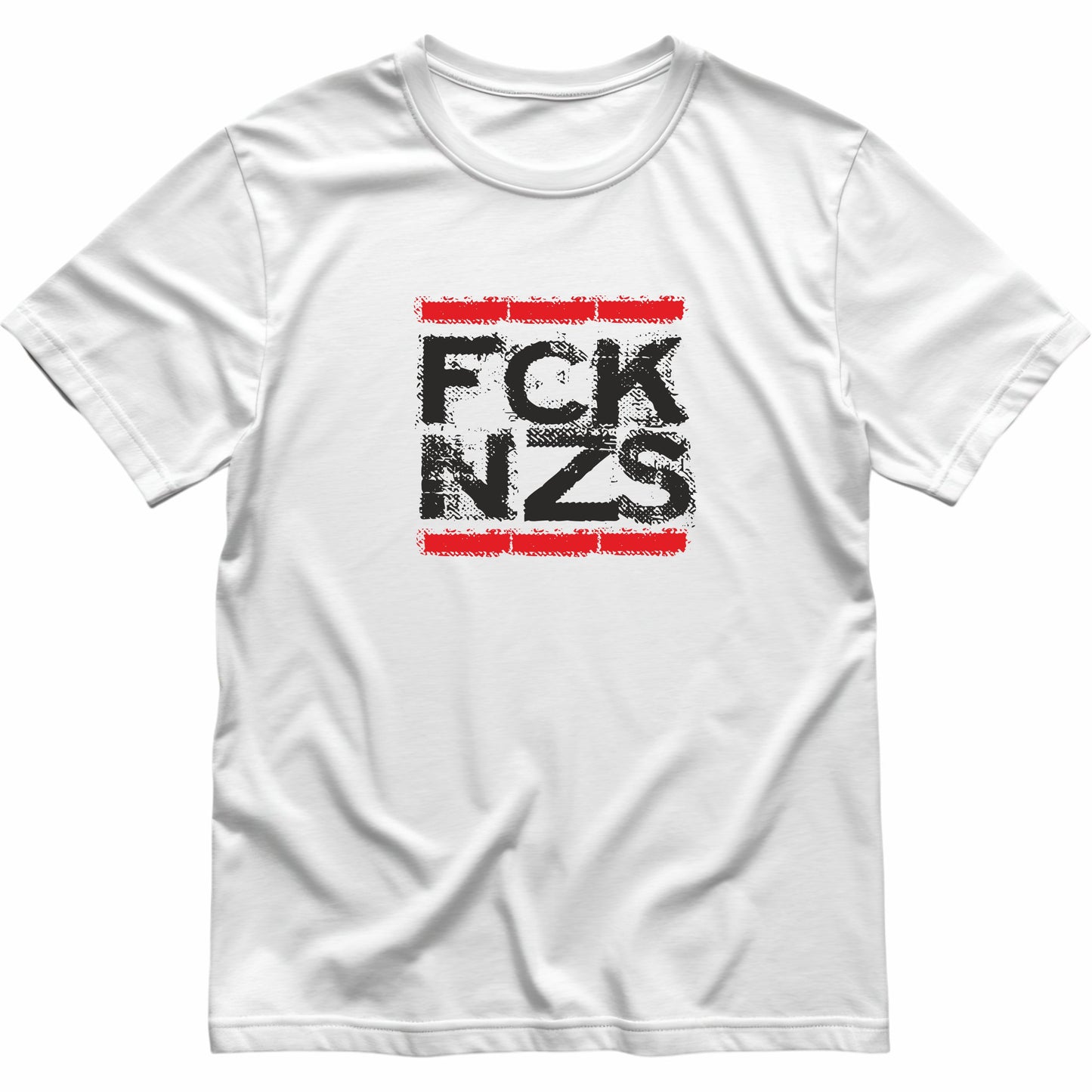 T Shirt weiß Unisex mit dem Aufdruck FCK NZS