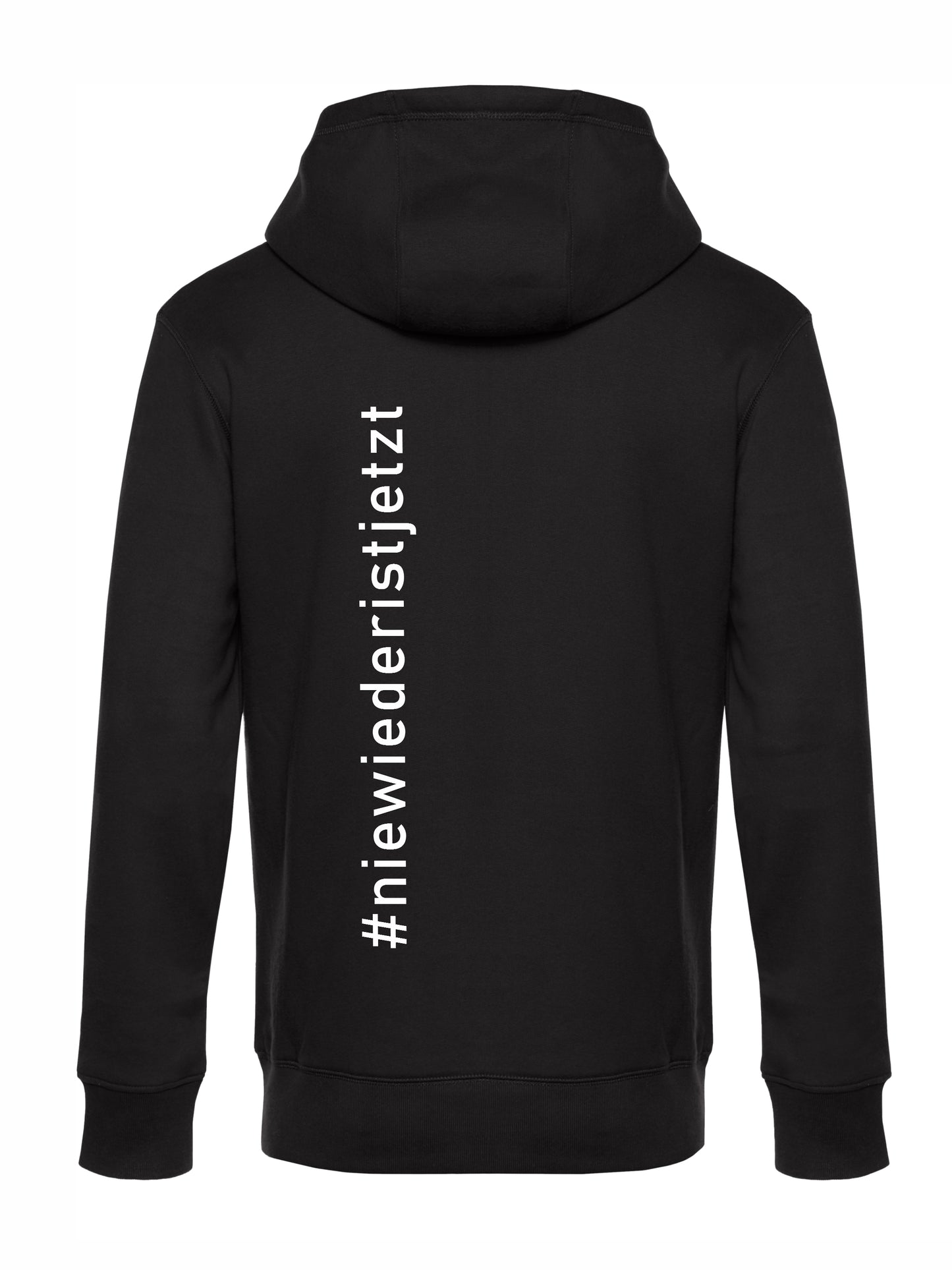 Nie wieder ist jetzt Hoddie bedruckt mittels hochwertigem Siebdruck - Das kreative Statement
