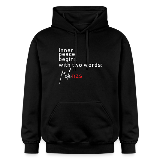 „Inner Peace Begins With Two Words: FCK NZS“ – Unisex Hoodie mit Haltung - Das kreative Statement