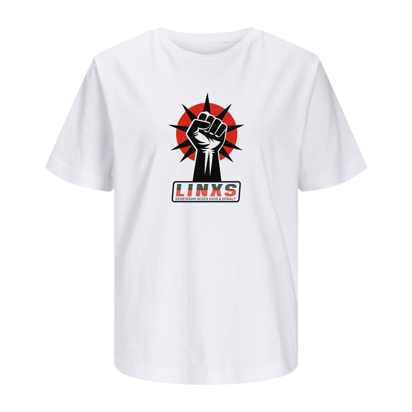 Weißes Damen T-Shirt mit dem Aufdruck LINXS