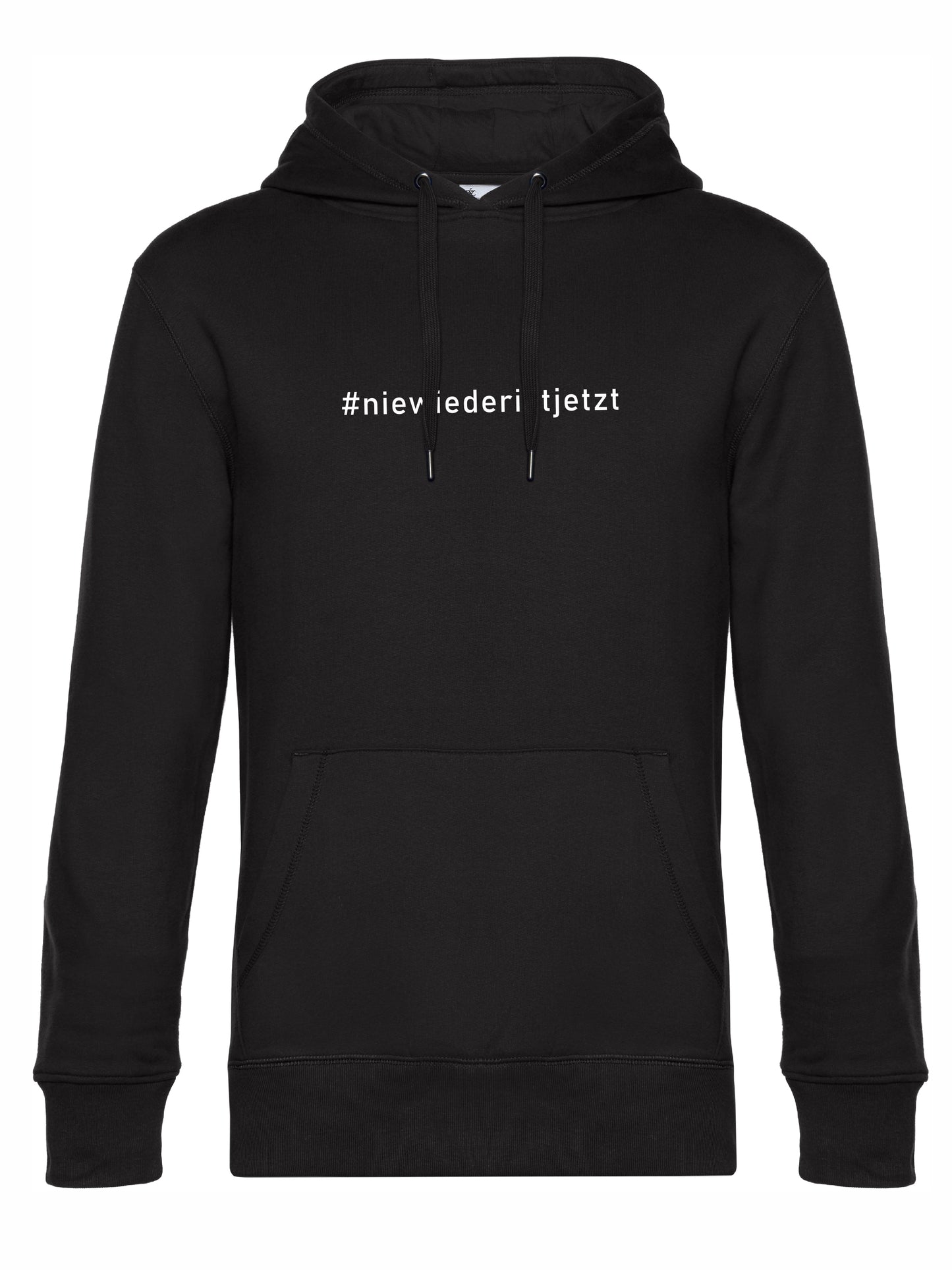Nie wieder ist jetzt Hoddie bedruckt mittels hochwertigem Siebdruck - Das kreative Statement