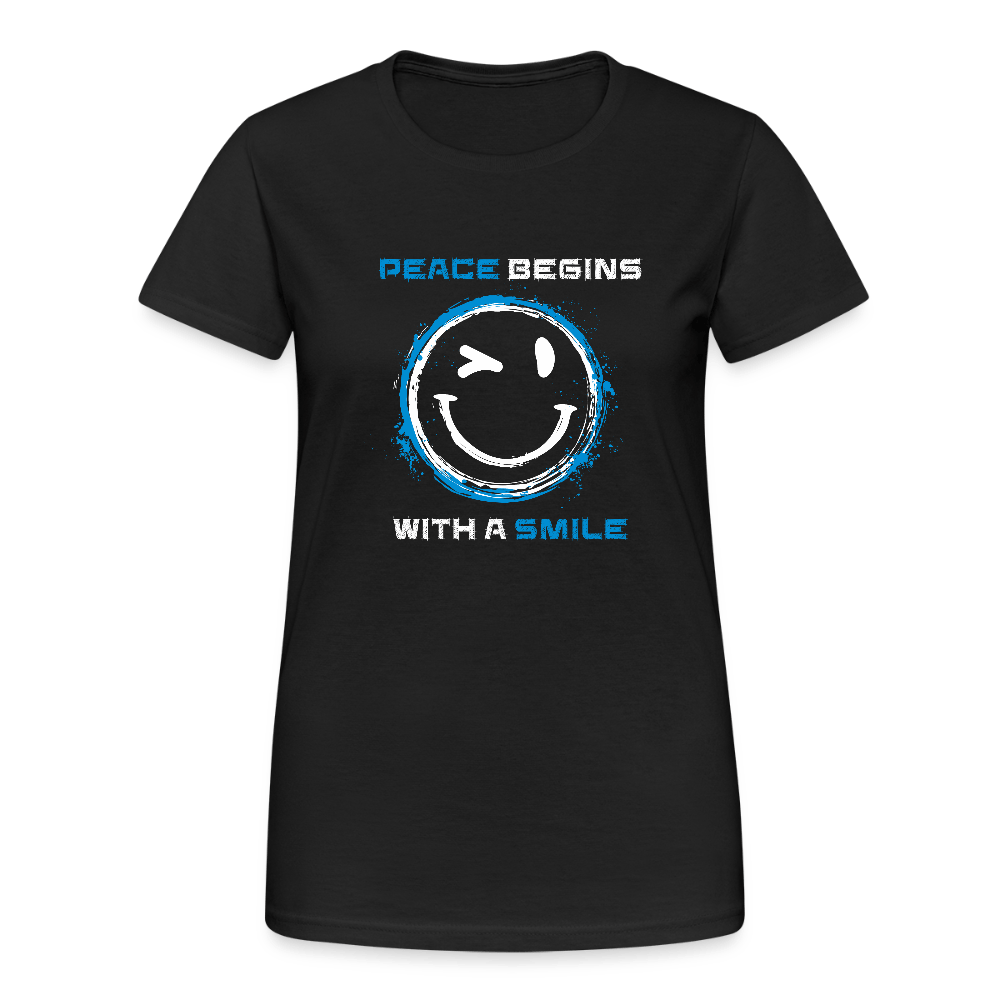 T-Shirt Damen "Peace begins with a smile" - Das kreative Statement