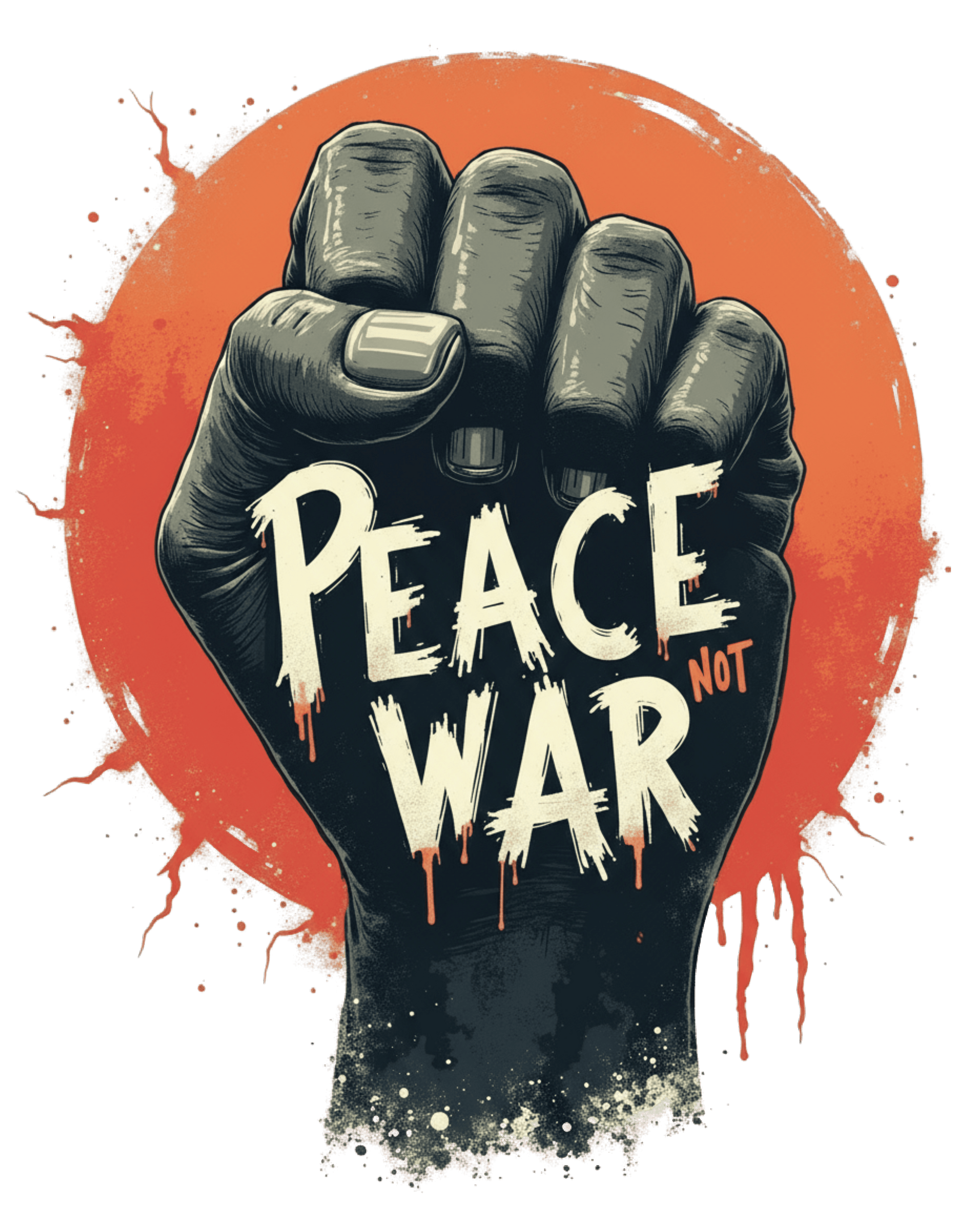 T-Shirt Damen "Peace Not War" - Das kreative Statement