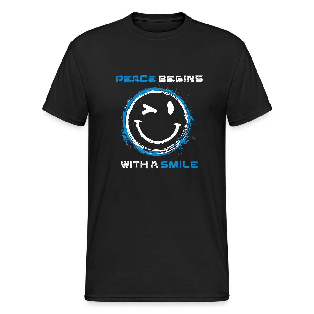 T-Shirt Unisex "Peace begins with a smile" - Das kreative Statement