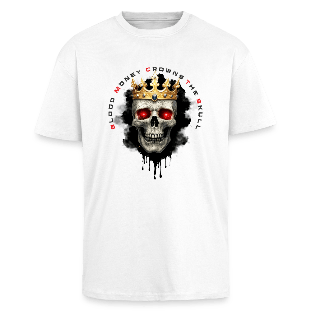 Unisex Heavy Oversize T-Shirt Blood Money crowns the skull - Das kreative Statement