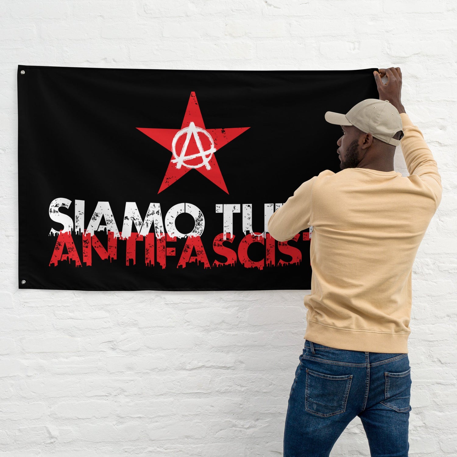 Männer-Bundle „Siamo Tutti Antifascisti“ – Premium Hoodie, T-Shirt und Jogginghose als komplettes Outfit