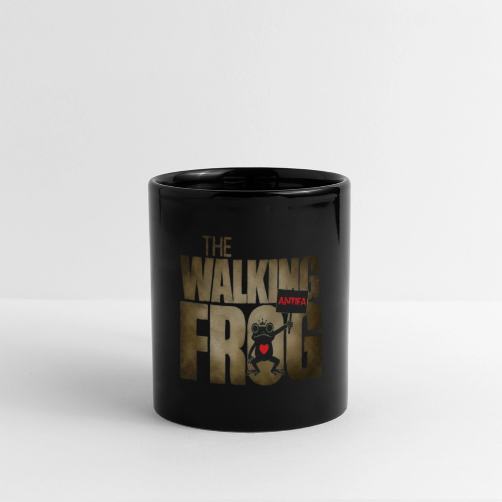 „THE WALKING FROG Tasse – Cartoon-Frosch mit ANTIFA Label und Herzsymbol“