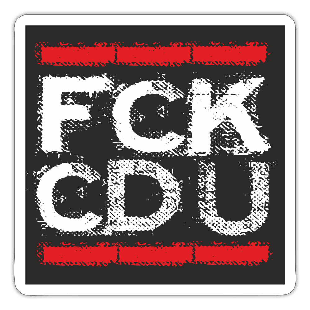 Sticker „FCK CDU“ – Vinyl, wasserfest, Statement gegen Stillstand