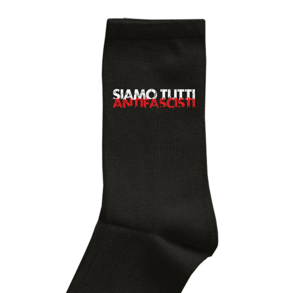Socken mit antifaschistischem Aufdruck „Siamo tutti antifascisti“