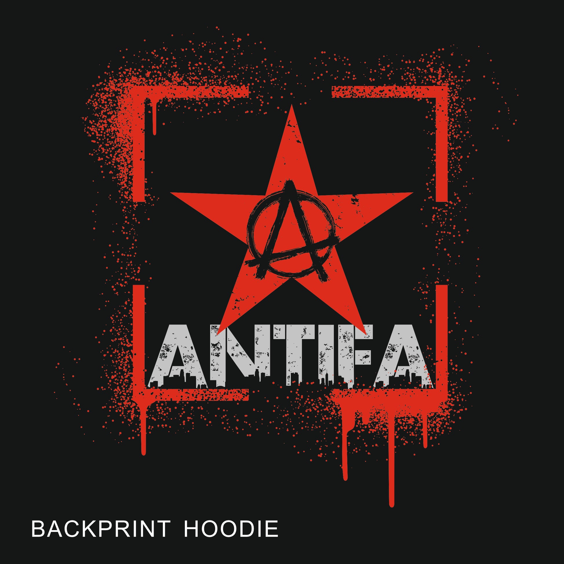 Hoodie "ANTIFA" bedruckt mittels hochwertigem Siebdruck - Das kreative Statement