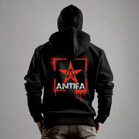 Hoodie "ANTIFA" bedruckt mittels hochwertigem Siebdruck - Das kreative Statement