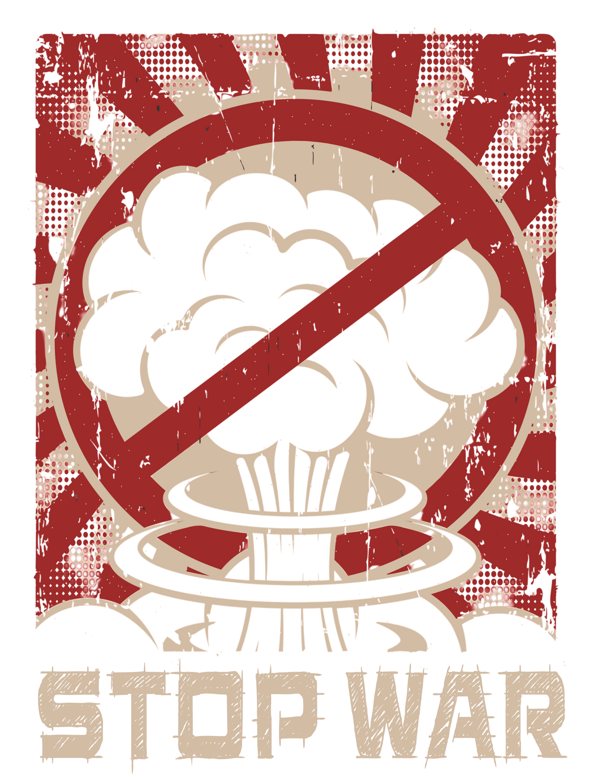 Damen T-Shirt "STOP WAR" Retro Design - Das kreative Statement