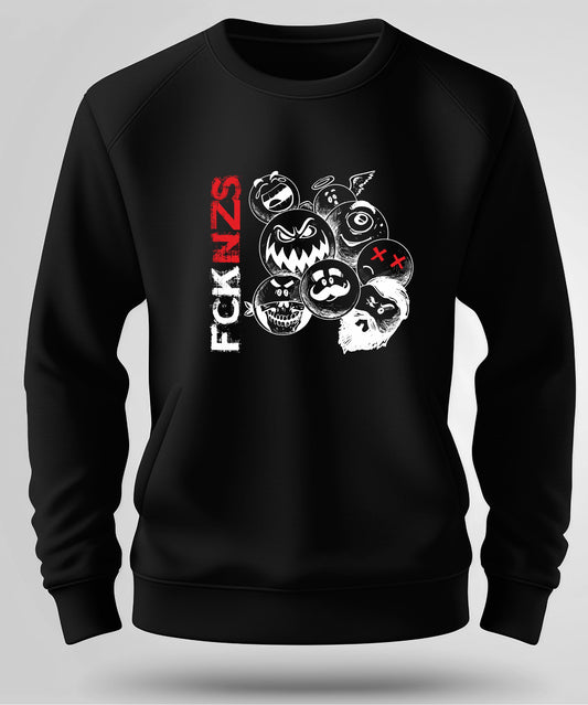 Sweater "FCK AFD" trykt ved hjælp af højkvalitets serigrafi