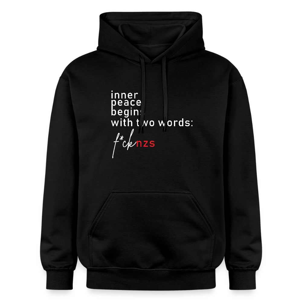 „Inner Peace Begins With Two Words: FCK NZS“ – Unisex Hoodie mit Haltung - Das kreative Statement