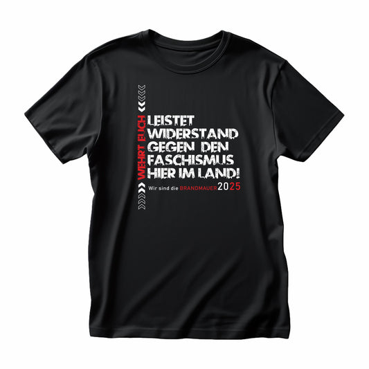 T-shirt "Resistance" trykt ved hjælp af højkvalitets serigrafi