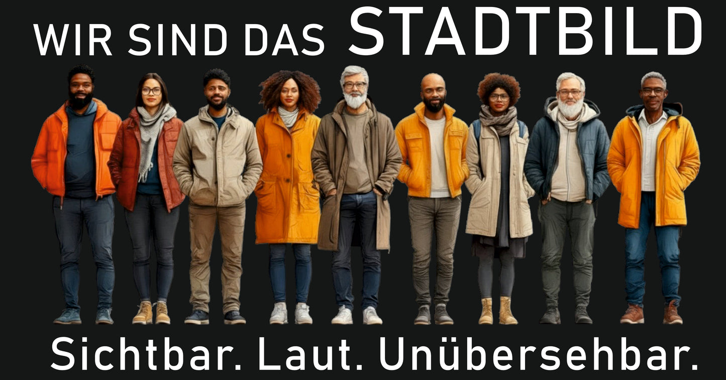 Oversized Unisex Bio T-Shirt Wir sind das Stadtbild – Sichtbar. Laut. Unübersehbar. - Das kreative Statement