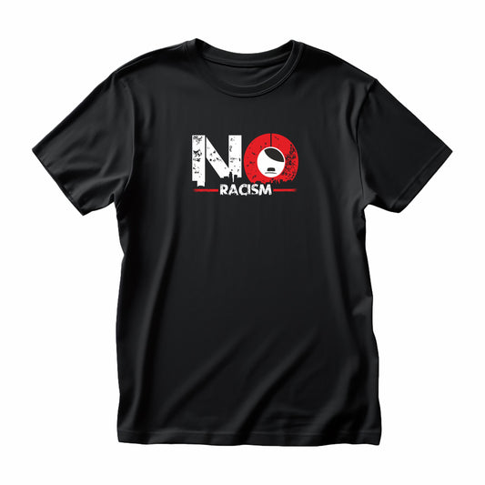 „NO RACISM“ Statement T-Shirt | Bio-Baumwolle | Hochwertiger Siebdruck | Unisex | B&C Premium | Trage Komfort & Haltung vereint - T-Shirt Schwarz