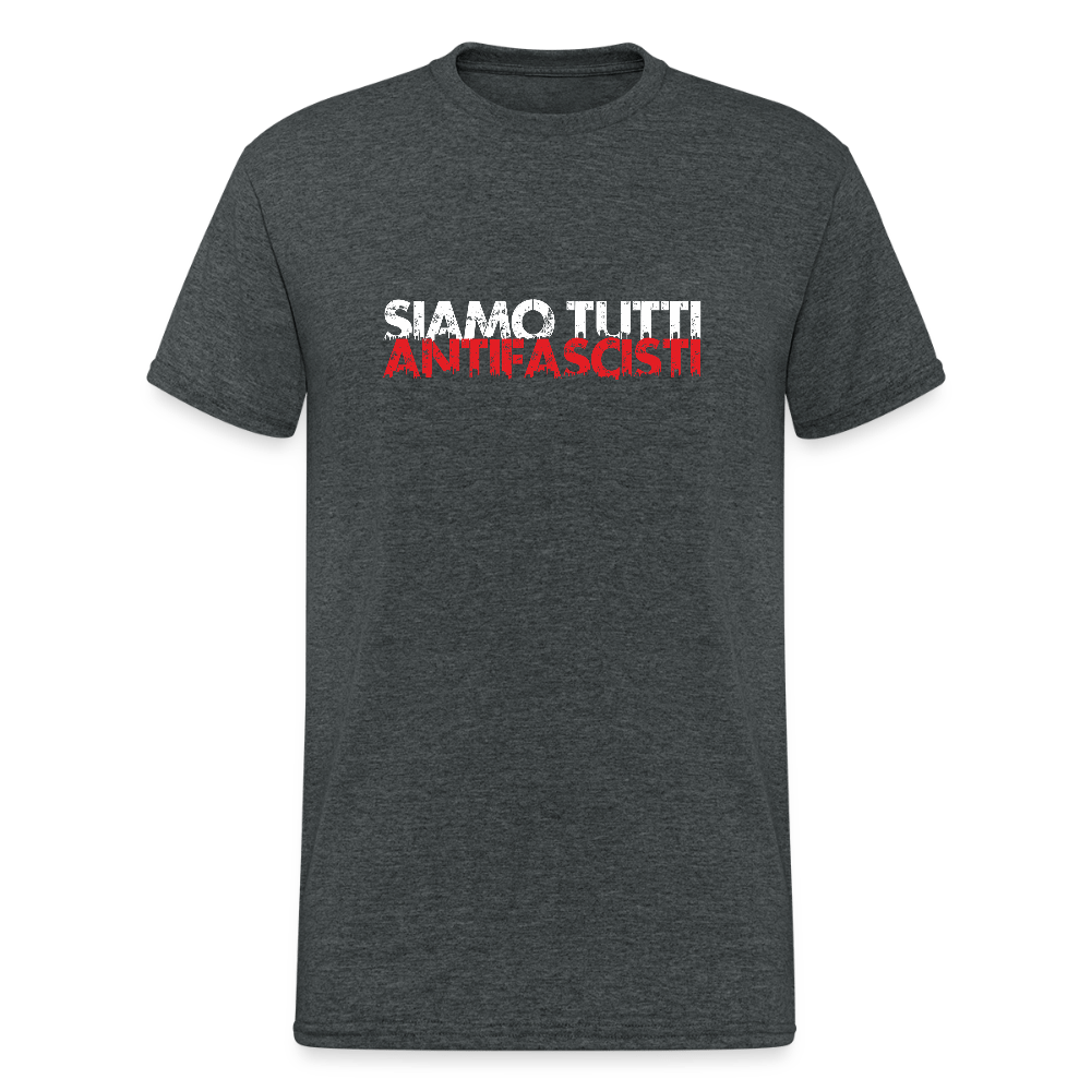 Siamo tutti antifascisti – Unisex T-Shirt mit Front - & Backprint - Das kreative Statement