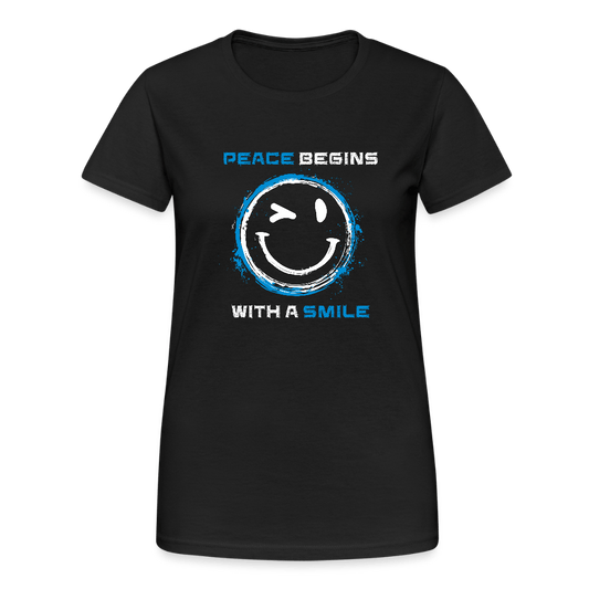 T-Shirt Damen "Peace begins with a smile" - Das kreative Statement