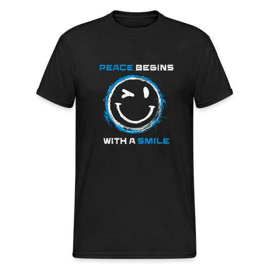 T-Shirt Unisex "Peace begins with a smile" - Das kreative Statement