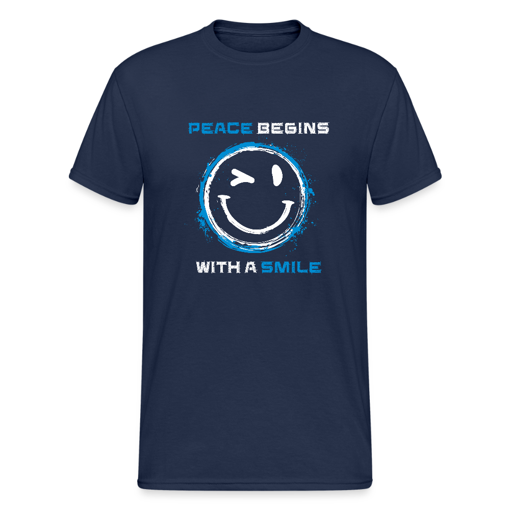 T-Shirt Unisex "Peace begins with a smile" - Das kreative Statement